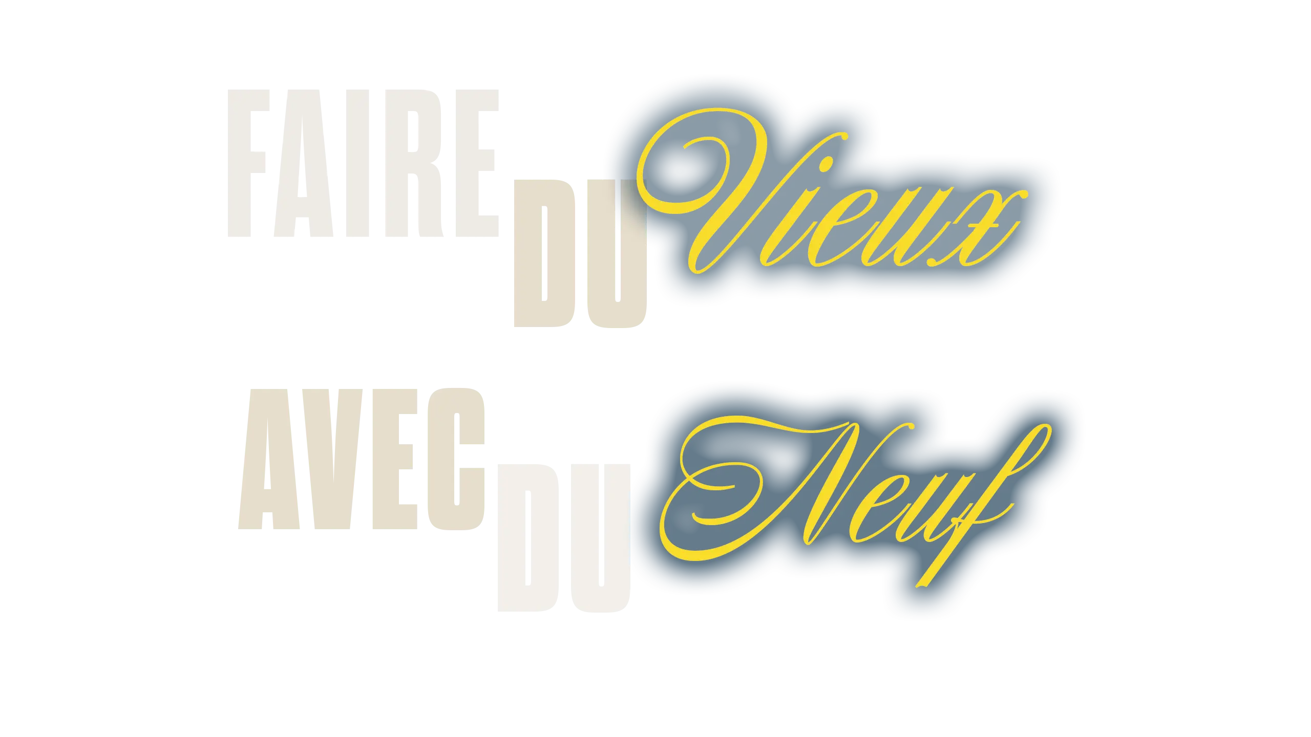 Faire du vieux avec du neuf, slogan de Post Modern Duo