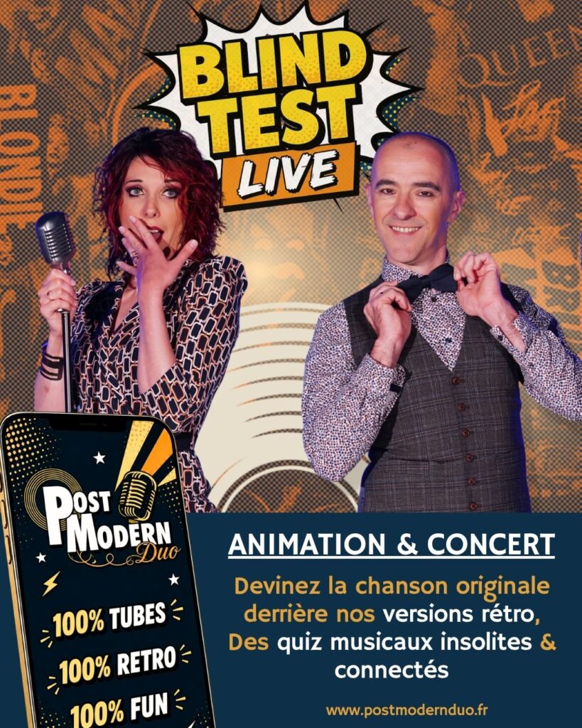 Affiche du blindtest de PostModern Duo